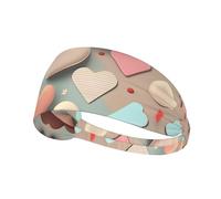 WHJWXC Bandeau élastique pour homme et femme avec motif d'amour pour yoga, fitness