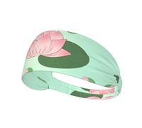 WHJWXC Bandeau élastique pour homme et femme Motif fleurs de lotus attendant de fleurir