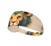 WHJWXC Bandeau élastique pour homme et femme Motif lion de dessin animé