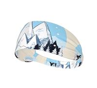 WHJWXC Bandeau élastique pour homme et femme Motif montagnes enneigées