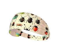 WHJWXC Bandeau élastique pour homme et femme Motif petits insectes