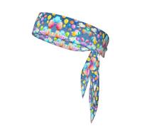 WHJWXC Bandeaux colorés à motif de ballons, serre-tête de sport, bandeau pour homme et femme, bandeau pour cheveux pour le yoga et le fitness
