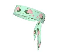 WHJWXC Bandeaux imprimés de fleurs de lotus en attente de floraison, serre-tête de sport, bandeau pour homme et femme, bandeau de cheveux pour le yoga et le fitness