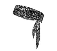 WHJWXC Bandeaux noirs et blancs à motif de lignes, serre-tête de sport, bandeau pour homme et femme, bandeau pour le yoga et le fitness