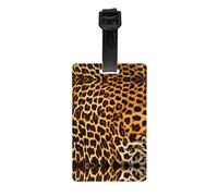 WHJWXC Étiquette de bagage en PVC 21,6 x 5,3 cm - Étiquette durable de taille carte de visite - Idéal pour sacs à dos, valises, sacs de sport et autres rayures sur imprimé léopard