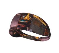 WHJWXC Las Vegas Night City Bandeau élastique pour homme et femme Motif ville nocturne
