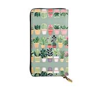 WHJWXC Portefeuille en cuir 19 x 10,5 cm - Portefeuille élégant et durable pour femme avec plusieurs compartiments et fermeture éclair Motif bonsaï, noir, taille unique, Noir , Taille unique