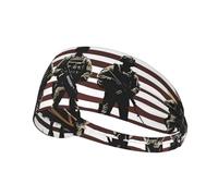 WHJWZY Bandeau d'exercice élastique - Bandeau doux et respirant pour la course, le cyclisme, le yoga, et plus encore, soldats militaires américains, impression patriotique commémorative