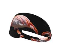 WHJWZY Bandeau élastique d'exercice - Bandeau doux et respirant pour la course à pied, le cyclisme, le yoga et plus encore imprimé flamant rose géant