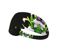 WHJWZY Bandeau élastique d'exercice - Bandeau doux et respirant pour la course à pied, le cyclisme, le yoga et d'autres fleurs d'iris en pleine floraison