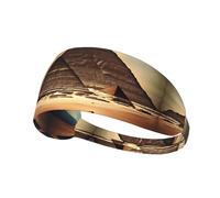 WHJWZY Bandeau Elastique Exercice Bandeau Doux et Respirant pour Course à Pied Cyclisme Yoga et plus Rêver des Pyramides de Khufu Imprimé