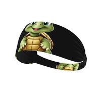 WHJWZY Bandeau Elastique Exercice Bandeau Doux et Respirant pour Course à Pied Cyclisme Yoga et Plus Mignon Imprimé Petite Tortue