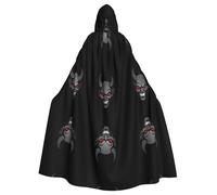 WHJWZY Cape à capuche imprimée « The diable smiles on the face of the tiger » pour homme et femme - Pour les fêtes, les bals de fin d'année