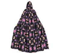 WHJWZY Cape à capuche pour homme et femme avec plusieurs méduses pour Halloween, pour les fêtes, les bals de fin d'année