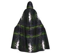 WHJWZY Cape à capuche pour homme et femme Motif forêt fraîche après la pluie
