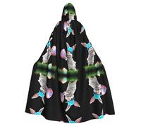 WHJWZY Cape à capuche pour homme et femme Motif lapin tenant un œuf de Pâques