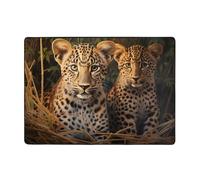 WHJWZY Carpet Tapis en flanelle pour salon, bureau et plus encore, motif deux frères léopard 203,2 x 147,3 cm