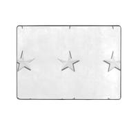 WHJWZY Carpet Tapis en flanelle pour salon, bureau et plus encore, motif étoiles à cinq branches de la sagesse, 203,2 x 147,3 cm
