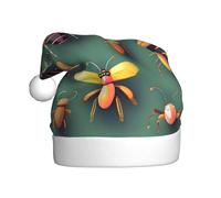 WHJWZY Chapeau de Noël pour adulte - Accessoire festif | Halloween, cérémonies annuelles, fêtes de fin d'année, Atlas des insectes imprimé