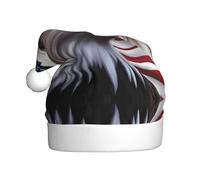 WHJWZY Chapeau de Noël pour adulte - Accessoire festif | Halloween, cérémonies annuelles, fêtes de fin d'année, imprimé aigle à tête blanche américain