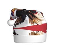 WHJWZY Chapeau de Noël pour adulte - Accessoire festif | Halloween, cérémonies annuelles, fêtes de fin d'année, aigle patriotique américain avec motif drapeau américain