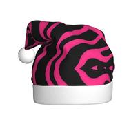 WHJWZY Chapeau de Noël pour adulte - Accessoire festif | Halloween, cérémonies annuelles, fêtes de fin d'année, motif zèbre, tigre, léopard, rose