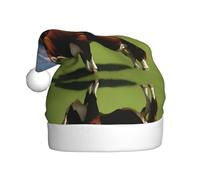 WHJWZY Chapeau de Noël pour adulte - Accessoire festif | Halloween, cérémonies annuelles, fêtes de fin d'année, véritable vache suisse, image marron