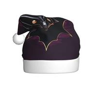 WHJWZY Chapeau de Noël pour adulte - Accessoire festif | Halloween, cérémonies annuelles, fêtes de fin d'année, image chauve-souris fantôme noir