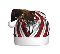 WHJWZY Chapeau de Noël pour adulte - Accessoire festif | Halloween, cérémonies annuelles, fêtes de fin d'année, drapeau des États-Unis, image d'aigle patriotique