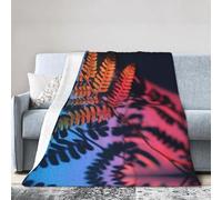 WHJWZY Couverture douce - Couverture légère, durable et douce pour lits, canapés, camping et voyage - Imprimé ombres d'arbre colorées