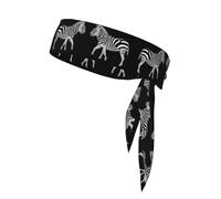 WHJWZY Cravate de sport - Bandeau confortable et élégant pour exercice et activités sportives - Imprimé zèbre