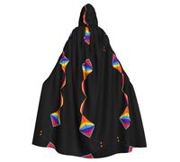 WHJWZY Grand cerf-volant tenant un petit cerf-volant à capuche pour Halloween pour homme et femme utilisé pour les fêtes, les bals de fin d'année