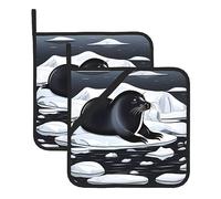 WHJWZY Lot de 2 maniques résistants à la chaleur et durables avec corde de suspension pour accrocher l'image de glace