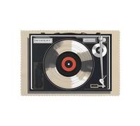WHJWZY Lot de 6 sets de table vintage imprimés de disques vinyles pour table de salle à manger, cuisine, salle à manger, 30,5 x 45,7 cm, lavables et faciles à nettoyer