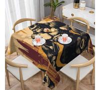 WHJWZY Nappe décorative carrée 152,4 x 152,4 cm - Tissu imperméable de qualité pour la protection et la décoration de la table de salle à manger Imprimé dessin animé King Kong