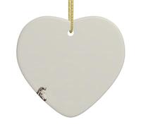 WHJWZY Pendentif de Noël en céramique en forme de cœur - pour suspendre un arbre, des décorations de festival, des cadeaux de fête et plus encore cheval solitaire imprimé