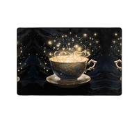 WHJWZY Tapis en flanelle pour salon, bureau et plus d'étoiles sur une image de tasse de thé, 152,4 x 99,1 cm