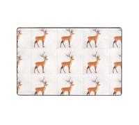 WHJWZY Tapis en flanelle pour salon, bureau et plus encore, motif cerf debout, 152,4 x 99,1 cm