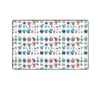WHJWZY Tapis en flanelle pour salon, bureau et plus encore, motif émeute d'ours pixels, 152,4 x 99,1 cm