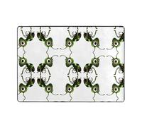 WHJWZY Tapis en flanelle pour salon, bureau et plus encore, motif fourmi verte, 203,2 x 147,3 cm