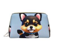 WHJYCC Card Love Fancy Puppy Cosmetic Bag Large Waterproof Leather Cosmetic Bag Portable Toiletry Bag for Women with Zipper Essentials Travel Essentials White One Size, blanc, Taille unique