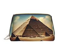 WHJYCC Dreaming of the Pyramids of Khufu Cosmetic Bag Large Waterproof Leather Cosmetic Bag Portable Toiletry Bag for Women with Zipper Essentials Travel Essentials White One Size, blanc, Taille