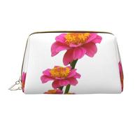 WHJYCC Fine Leaf Chrysanthemum Cosmetic Bag Large Waterproof Leather Cosmetic Bag Portable Toiletry Bag for Women with Zipper Essentials Travel Essentials White One Size, blanc, Taille unique