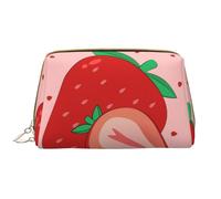 WHJYCC Grande trousse de maquillage en cuir imperméable avec fermeture éclair pour femme avec fermeture éclair, blanc, taille unique, blanc, Taille unique