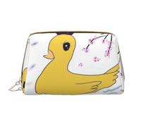 WHJYCC Little Yellow Duck Trousse de toilette en cuir imperméable pour femme avec fermeture éclair, essentiels de voyage, blanc, taille unique, blanc, Taille unique