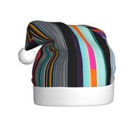 WHJYYHD Chapeau de Noël avec lignes verticales irrégulières imprimées pour adultes pour fête d'Halloween