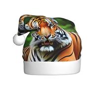 WHJYYXDE Chapeau de Noël pour adultes - Tissu de qualité avec imprimé tigre féroce