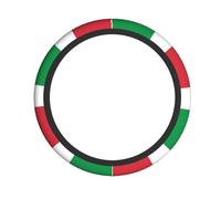 WHJYYXDE Housse de volant extensible en caoutchouc néoprène pour femmes, hommes, voitures, SUV, VTT et camions - Imprimé drapeau italien