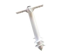 WHKM Ancrages de parasol de plage résistants au vent en ABS trois piquets hélicoïdaux adaptés pour la stabilité extérieure, le sable, le camping, les ancres hélicoïdales ABS