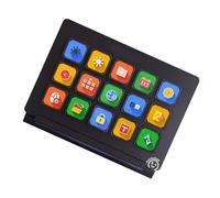 WHKM Centres de commande en direct 15 boutons personnalisables Ai claviers contrôleur de flux pour plusieurs applications contrôleur de création de contenu